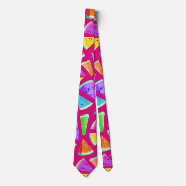 Watermelon Pattern Creation 9 Neck Tie (Front)