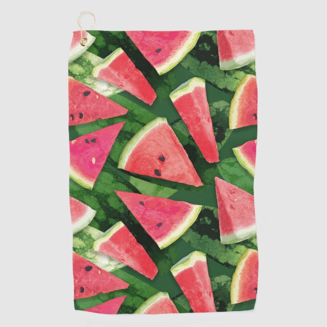 Watermelon Pattern Creation Golf Towel (Front)