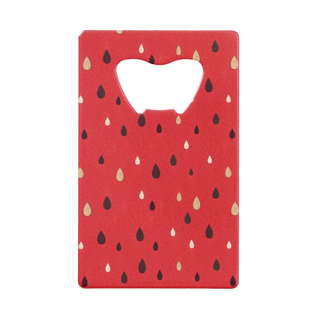 Watermelon Pattern Credit Card Bottle Opener (Front)