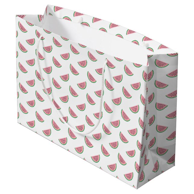 Watermelon Pattern  Large Gift Bag (Back Angled)