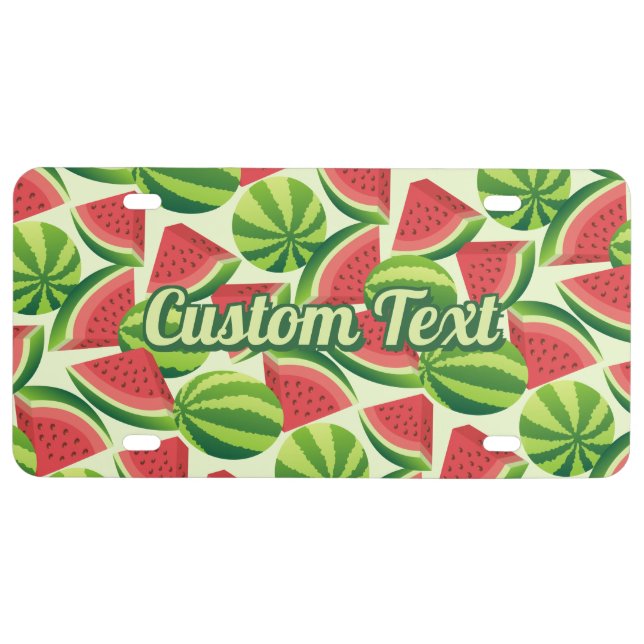 Watermelon Pattern License Plate (Front)