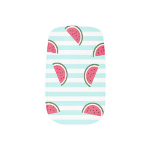 Watermelon Pattern Minx Nail Art