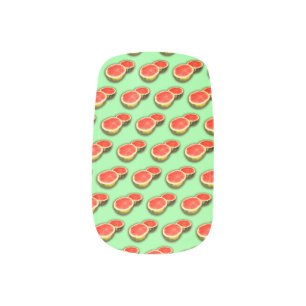 Watermelon Pattern Minx Nail Art