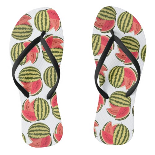 Watermelon pattern Pair of Flip Flops