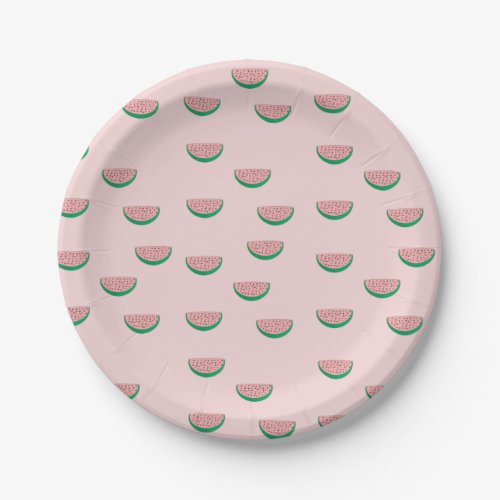 Watermelon pattern paper plates