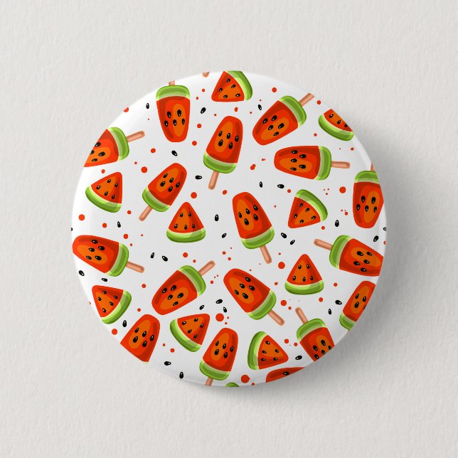 Watermelon pattern pinback button (Front)