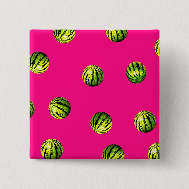 watermelon pattern pink button (Front)