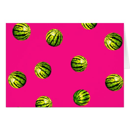 watermelon pattern pink cards (Front Horizontal)