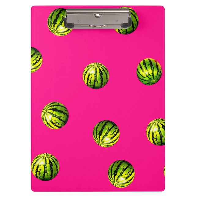 watermelon pattern pink clipboard (Front)