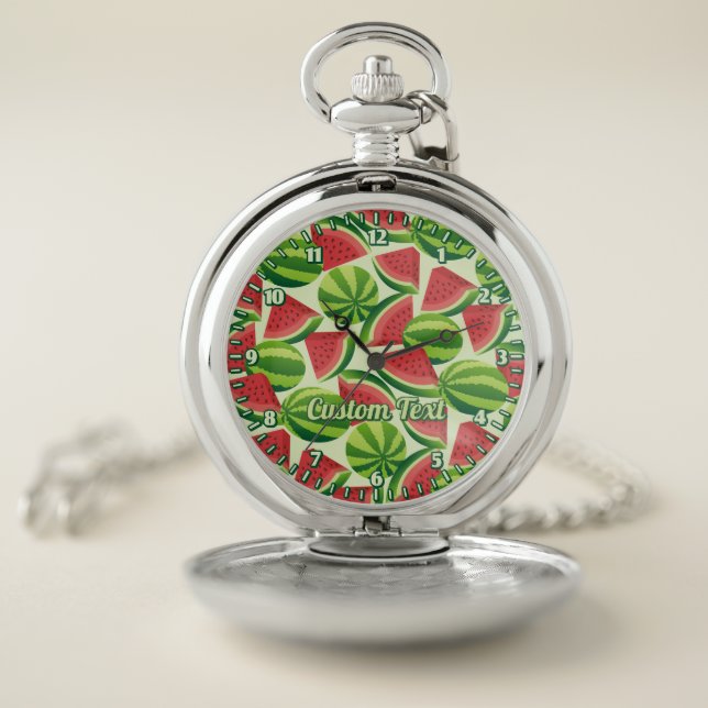 Watermelon Pattern Pocket Watch (Inside)