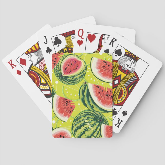 Watermelon Pattern Poker Cards (Back)