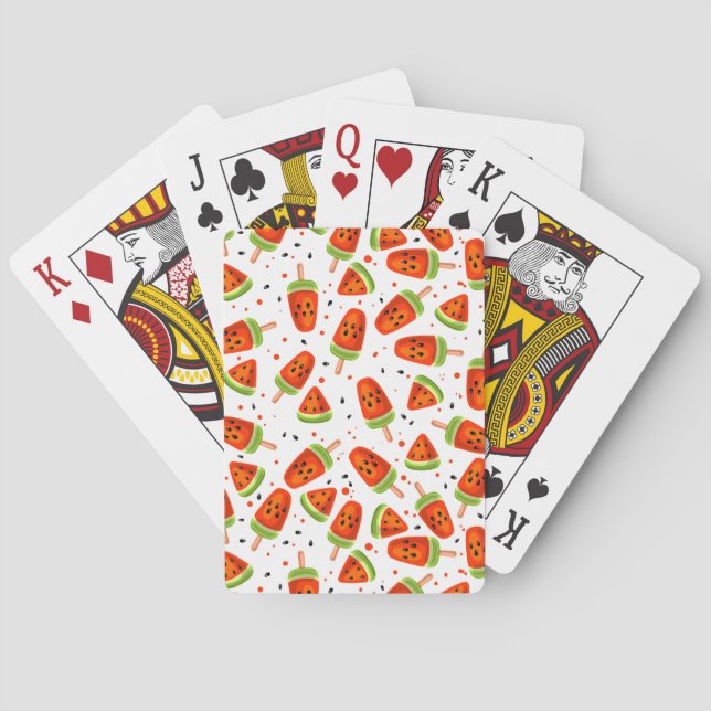 Watermelon pattern poker cards (Back)