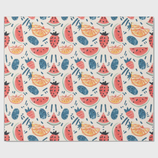 Watermelon Pattern | Seamless Summer Fruit Cottage Wrapping Paper