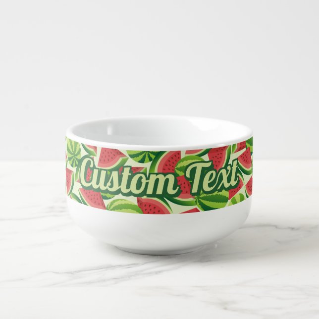 Watermelon Pattern Soup Mug (Front)