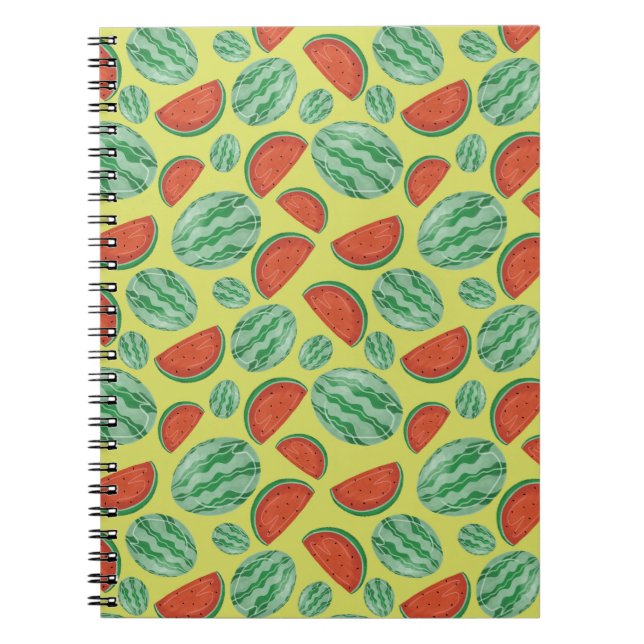 Watermelon Pattern Spiral Notebook (Front)