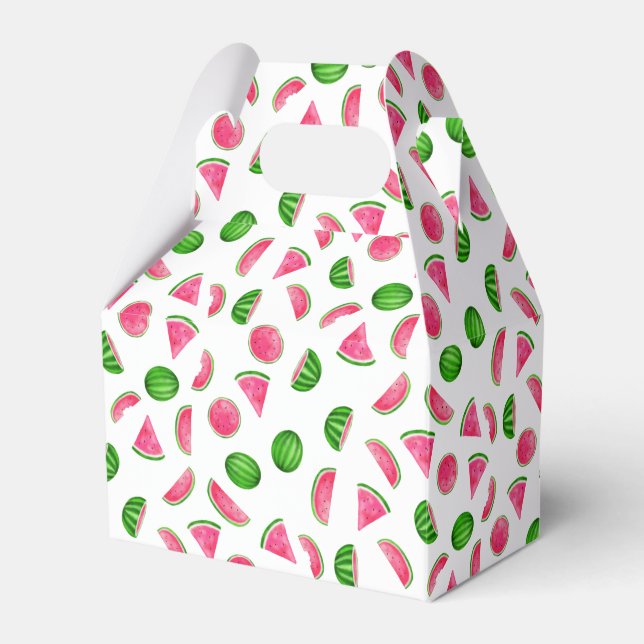 Watermelon Pattern Summer Cool Favor Boxes (Front Side)