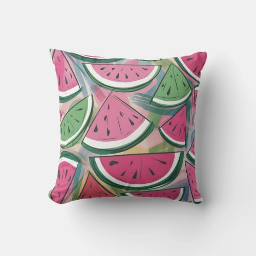 Watermelon Pattern Throw Pillow