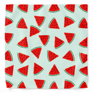 Watermelon Pattern Triangles Bandana