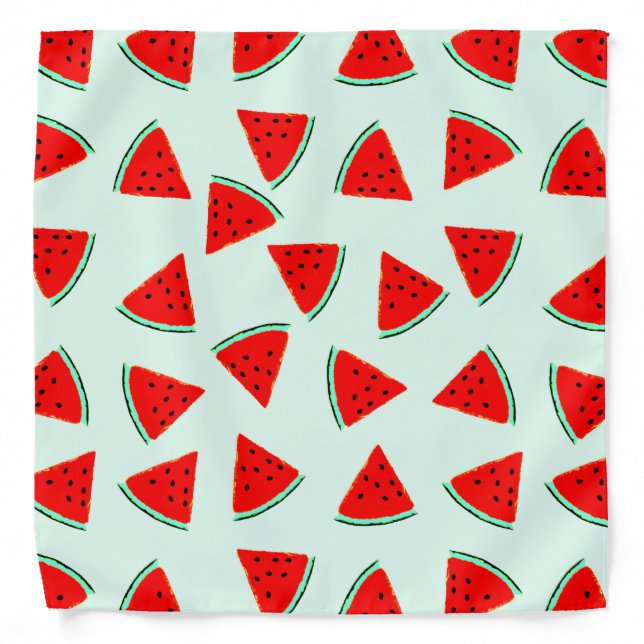 Watermelon Pattern Triangles Bandana (Front)
