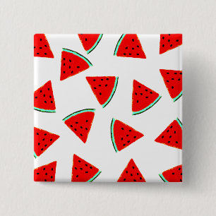 Watermelon Pattern Triangles Button
