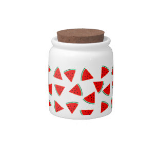 Watermelon Pattern Triangles Candy Jar