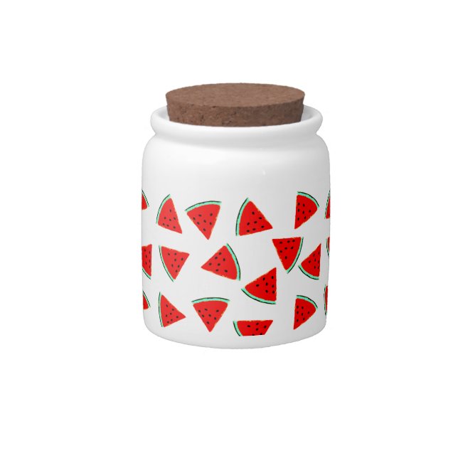 Watermelon Pattern Triangles Candy Jar (Front)