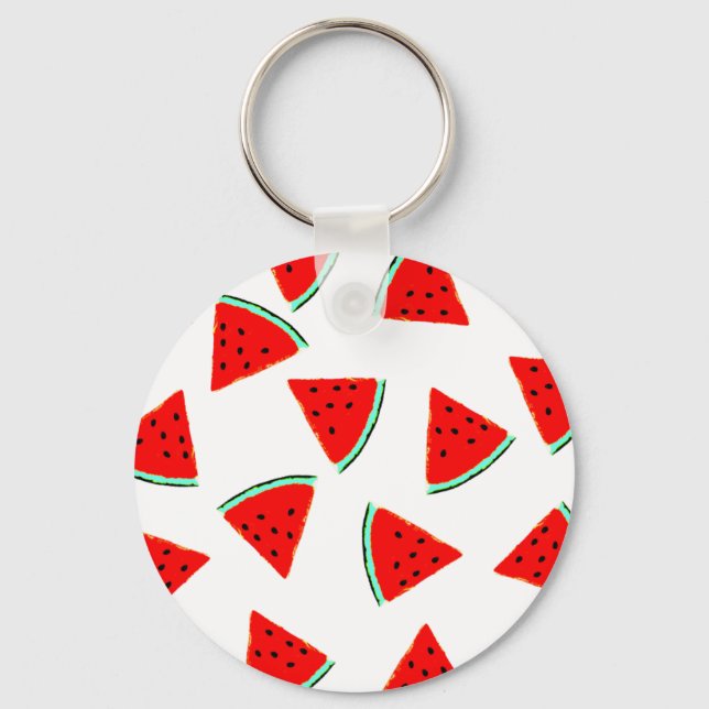 Watermelon Pattern Triangles Keychain (Front)