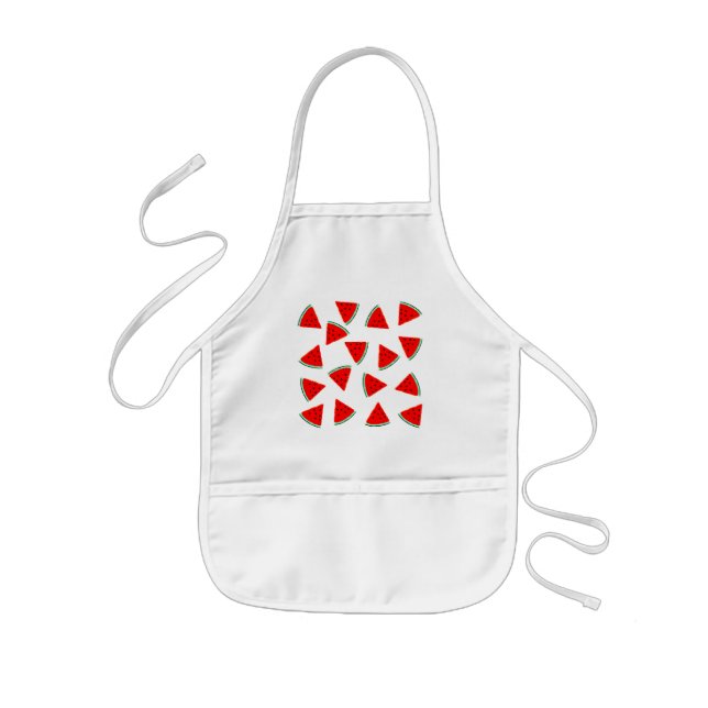 Watermelon Pattern Triangles Kids' Apron (Front)