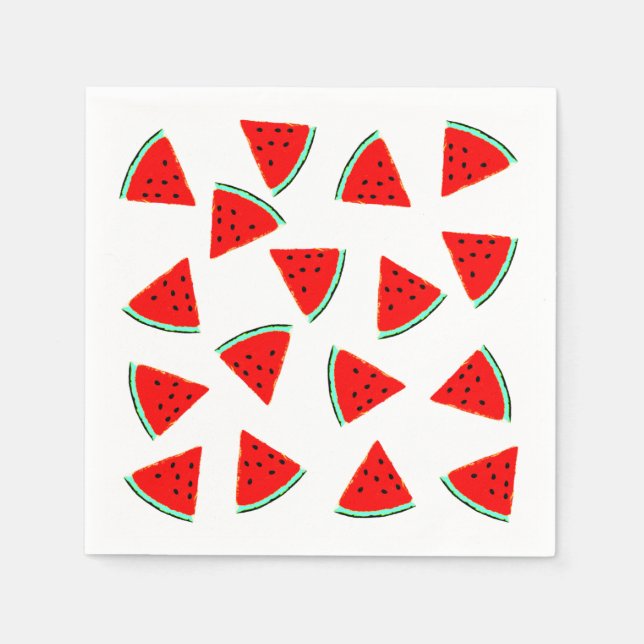 Watermelon Pattern Triangles Napkins (Front)