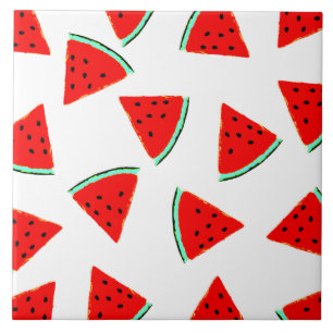 Watermelon Pattern Triangles Tile