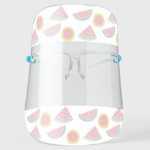 Watermelon Pattern White & Pink Face Shield