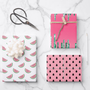 Watermelon Pattern Wrapping Paper Sheets