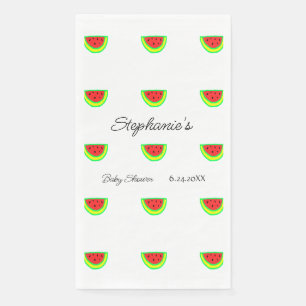 Watermelon Patterns Baby Shower Boys Girls Cute Paper Guest Towels