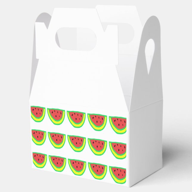 Watermelon Patterns Baby Showers Birthdays Custom Favor Boxes (Opened)