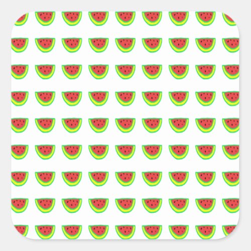 Watermelon Patterns Birthday Baby Showers 2023 Square Sticker
