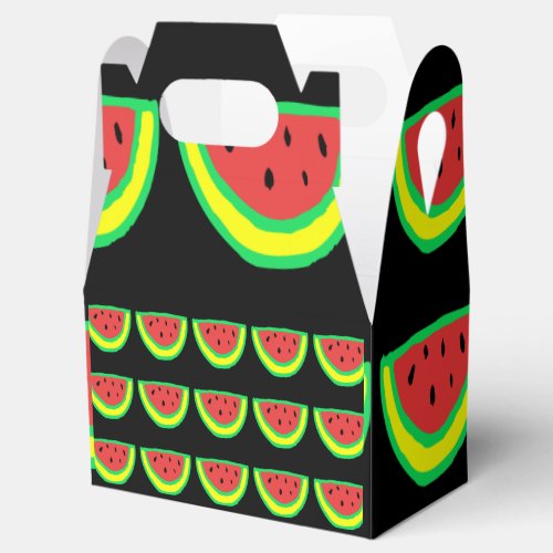 Watermelon Patterns Birthdays Baby Showers Black Favor Boxes