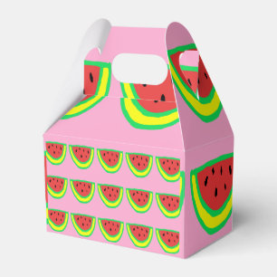 Watermelon Patterns Birthdays Baby Showers Pink Favor Boxes