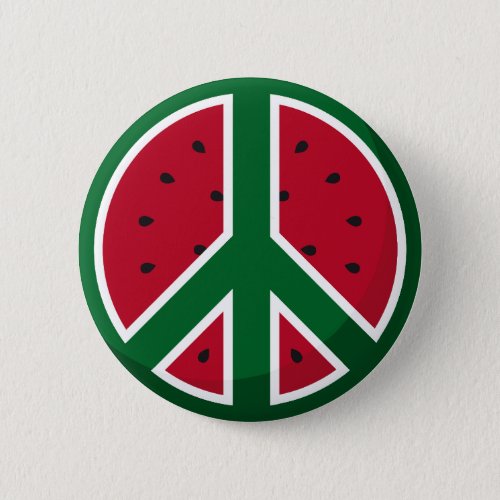 Watermelon Peace Button