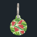 Watermelon Pet ID Tag<br><div class="desc">Ripe red watermelon.</div>