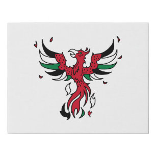 Watermelon Phoenix Faux Canvas Print