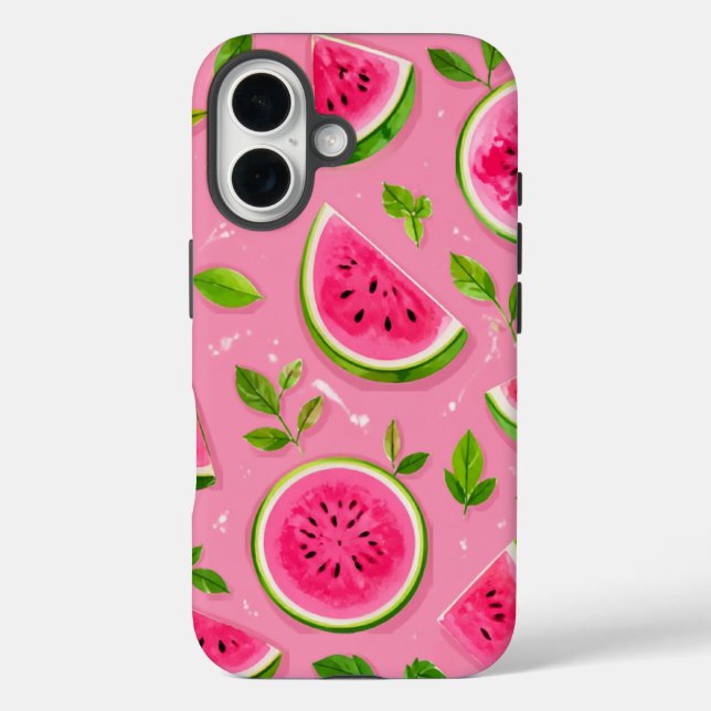 Watermelon Phone Case - Pink Summer Fruit Pattern (Back)