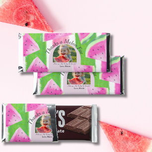 Watermelon Photo Birthday Hershey Bar Favors