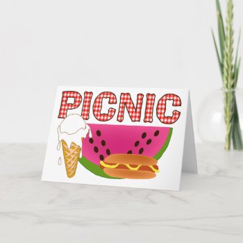Watermelon Picnic Bbq Invite by imagefactory at Zazzle