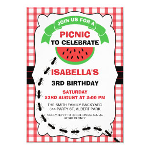 picnic birthday invitations zazzle