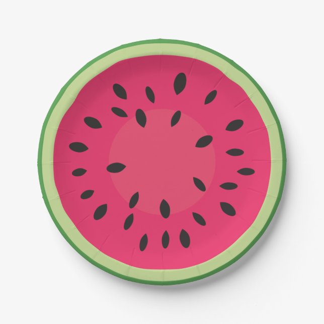 Watermelon Picnic Paper Plates (Front)