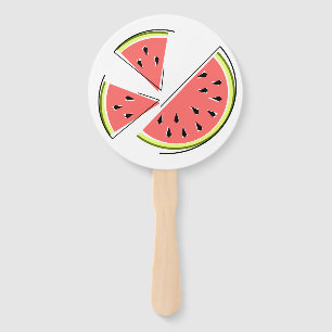 Watermelon Pieces Hand Fan