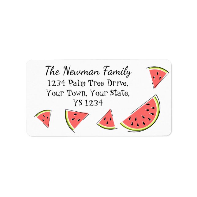 Watermelon Pieces Label (Front)