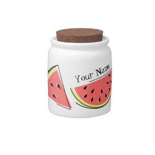 Watermelon Pieces Name candy jar