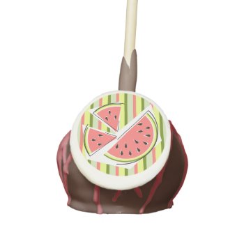 Watermelon Pieces Stripe Classic Cake Pops by QuirkyChic at Zazzle