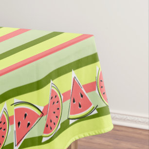 Watermelon Pieces stripe tablecloth